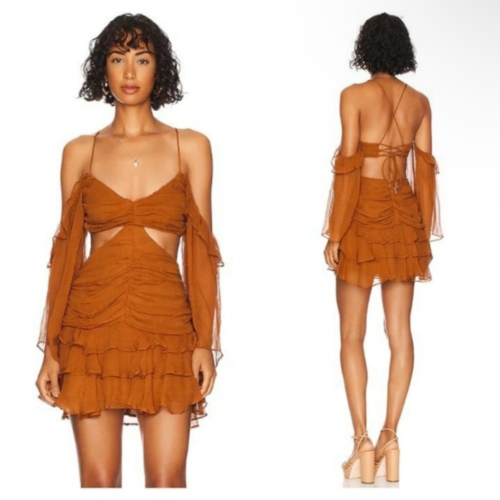 Tularosa Althea Mini Dress in Golden Spice